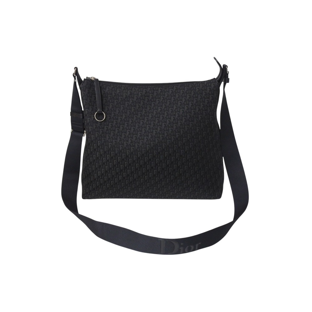 Dior Shoulder Christian Bag Black Trotter Gray - Picture 2 of 9